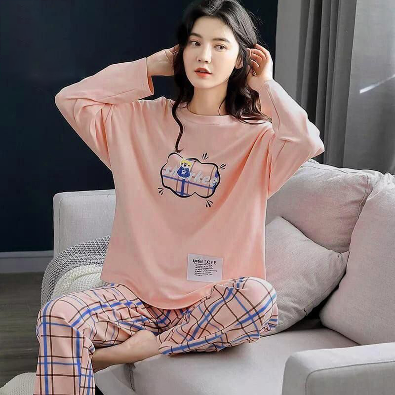 Sparkee sleeves printed design night suit fabric cotton jarsy